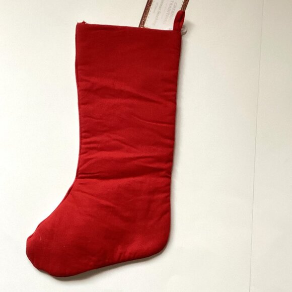 NWT Cherished Traditions Hanging Stocking Festive Home Decor Red Poinsettia - Picture 3 of 6